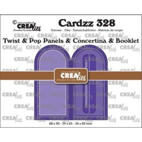 Crealies Cardzz Twist&Pop B4 Panels&Leporello&Mini Buch Bogen  max. 88x90mm