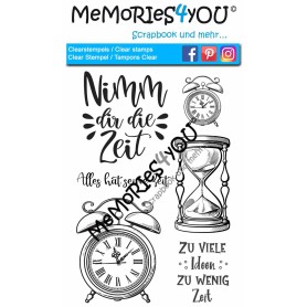 Memories4you A6 Stempel "Zeit" und A6 Stencil " Zeit "