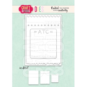 Cutting die - ATC Ticket Set - Craft & You Design