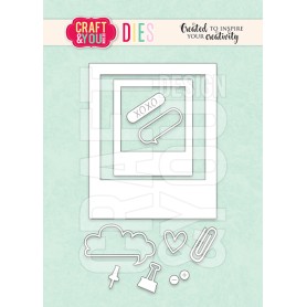 Cutting die - Polaroid frame set - Craft & You Design