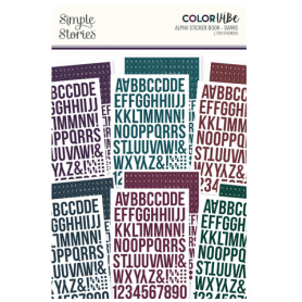 Simple Stories Color Vibe Alphabet Sticker Book Darks (1758pcs)