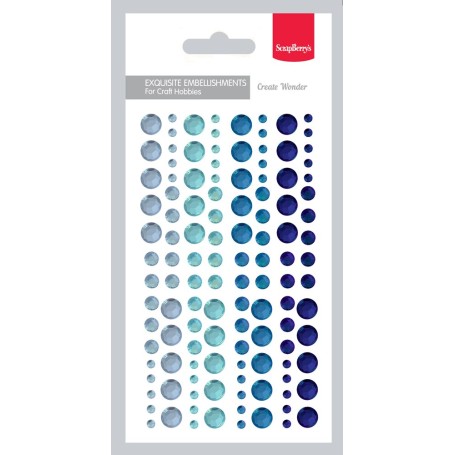 Adhesive gems set 4 colors - Halbperlen