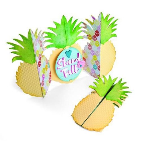 Sizzix Thinlits Die Set 10PK Card Pineapple Fold-a-Long  Jen Long