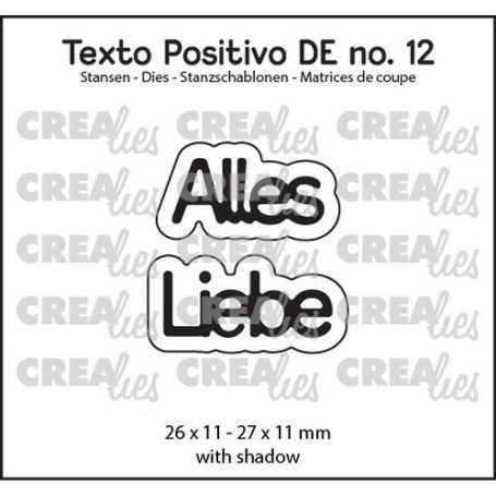 Crealies Texto Positivo Alles Liebe