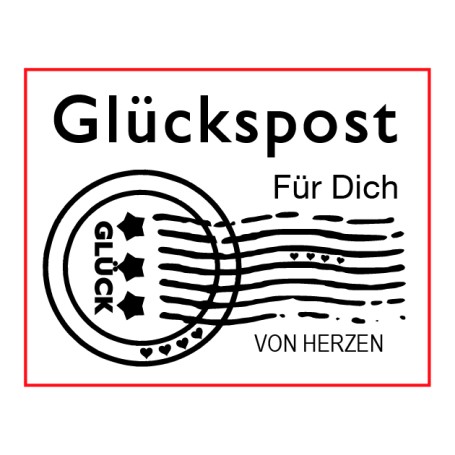 Memories4you Rubber Stamp Glückspost