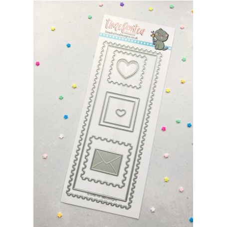 Time For Tea Designs Postage Stamp Frame Slimline Dies