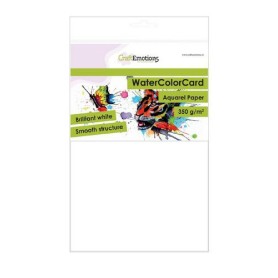 CraftEmotions Watercolor papier - brilliant weiß 200g