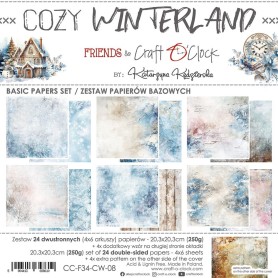 Craft O Clock - Basic Paper Set - 20,3x20,3cm - Cozy Winterland