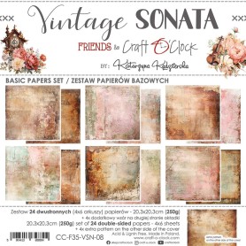 Craft O Clock - Basic Paper Set - 20,3x20,3cm - Vintage Sonata