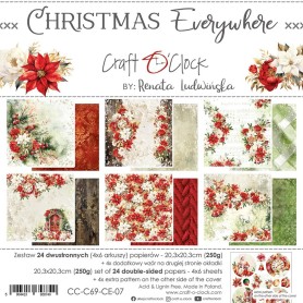 Craft O Clock - Paper Collection Set - Christmas Everywhere 20,3x20,3