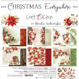 Craft O Clock - Paper Collection Set - Christmas Everywhere 12x12