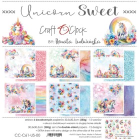 Craft O Clock - Paper Collection Set - Unicorn Sweet 12"