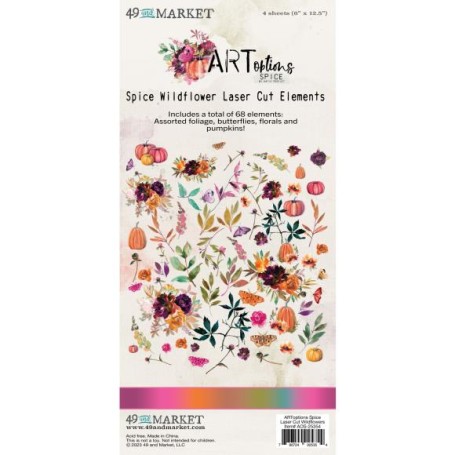 49 And Market - ARToptions Spice Laser Cut Outs - Wildflowers