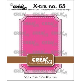 Crealies Xtra - ATC Ticket mit Stichlinie Nr. 65