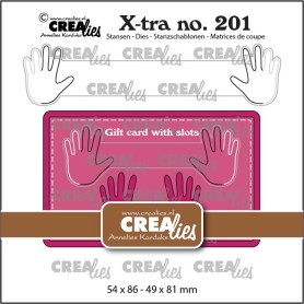 Crealies Stanzform X-tra - Gift Card with Slots B Nr.201