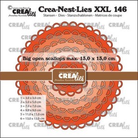 Crealies Crea-Nest-Lies XXL - Circles große offene Wellenrand