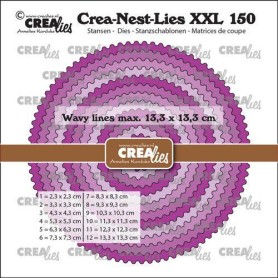 Crealies Crea-Nest-Lies XXL - Kreise mit gewelltem Rand