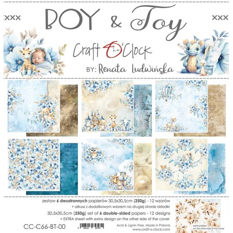 Craft O Clock - Paper Collection Set - Boy & Toy