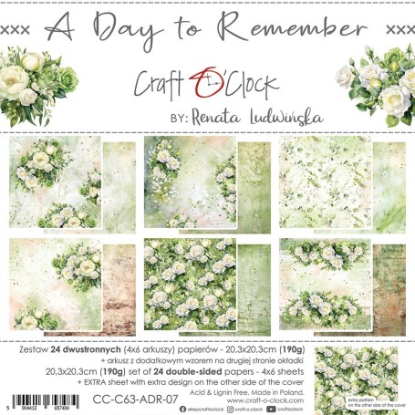 Craft O Clock - Paper Collection Set - 20,3x20,3cm - A Day To Remember