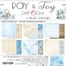 Craft O Clock - Basic Paper Set - 20,3x20,3cm - Boy & Toy