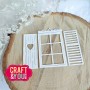 Craft & You - Stanzschablone - Window with Shutters