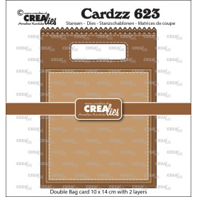 Crealies Stanzform Cardzz Nr. 623 - Double Card Bag