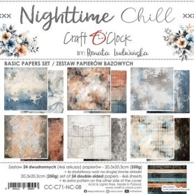 Craft O'Clock - Nighttime Chill - 20,3x20,3cm - Basic Papers Set