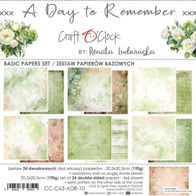 Craft O Clock - Basic Paper Set - 20,3x20,3cm - A Day To Remember