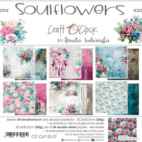 Craft O Clock - Paper Collection Set - 20,3x20,3cm - Soulflowers