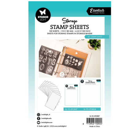 Studio Light - Essentials Storage Stamp Sheets A6 - 10 Stück