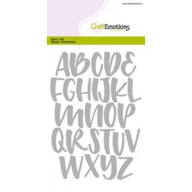 CraftEmotions Die - Alphabet handlettering Großbuchstaben Card 10,5x14,8cm