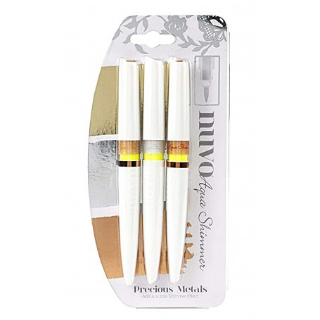 Nuvo aqua shimmer pens 3 pack - Precious Metals