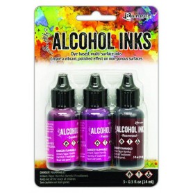 Ranger Alcohol Ink Kits Pink/Red Spectrum 3x15 ml Tim Holtz